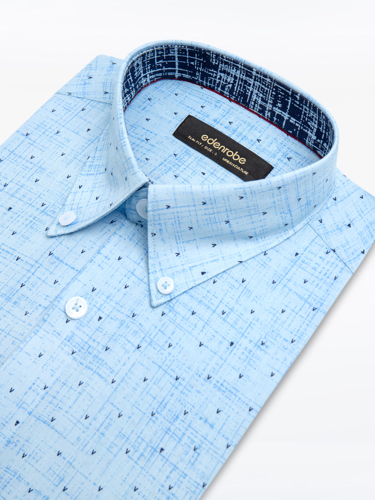 Edenrobe - Men's Sky Blue Shirt - EMTSUC23-193