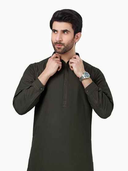 Edenrobe - Men's Dark Green Swish Collection - EMTSW23-99289