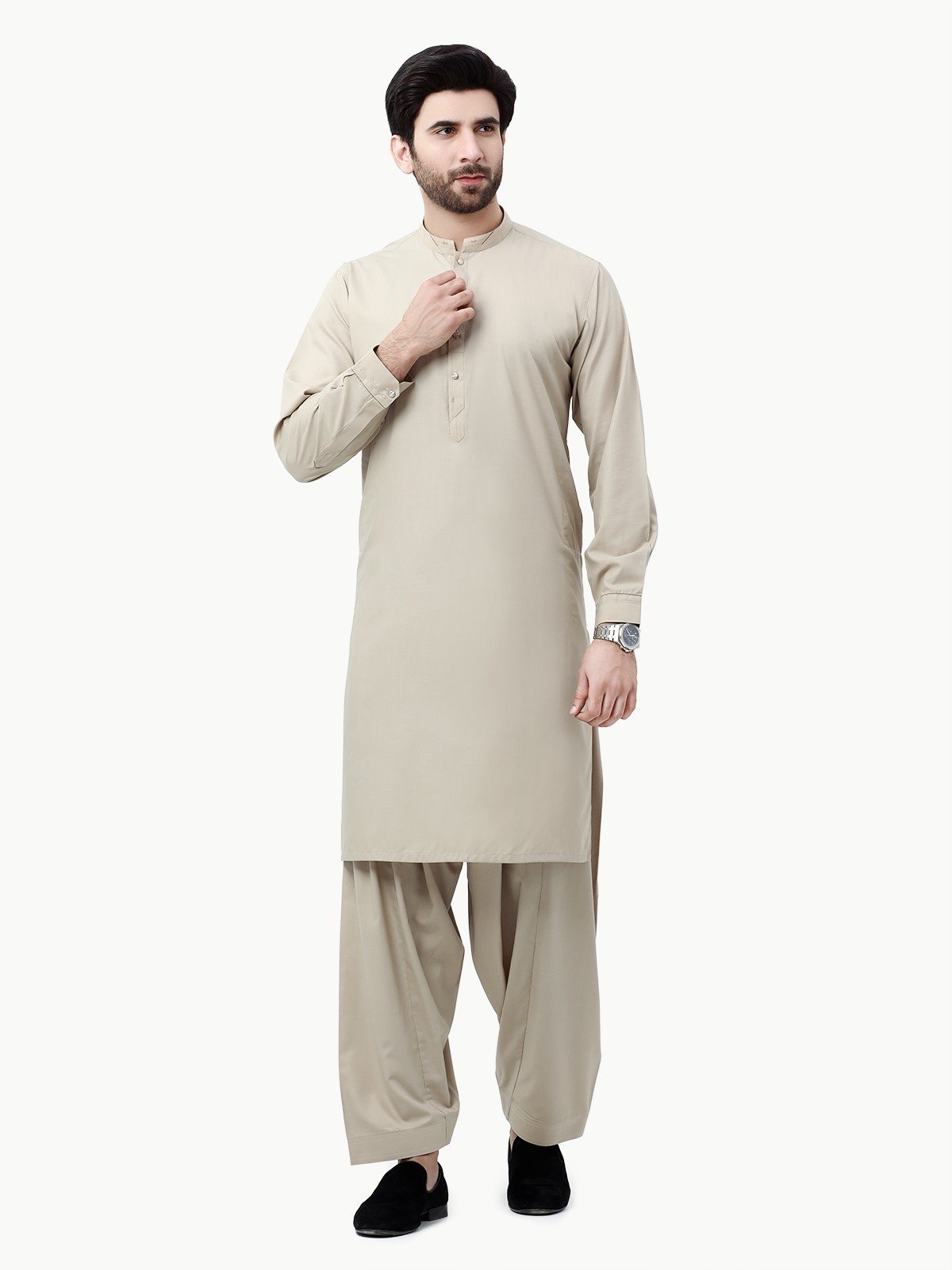 Edenrobe - Men's Beige Swish Collection - EMTSW23-99295