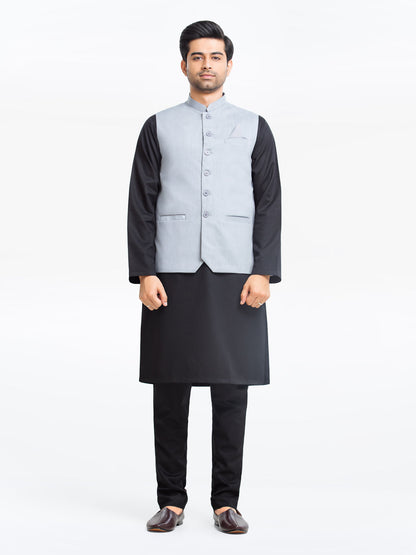Edenrobe - Men's Steel Blue Waist Coat - EMTWCP24-35899