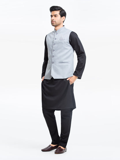 Edenrobe - Men's Steel Blue Waist Coat - EMTWCP24-35899