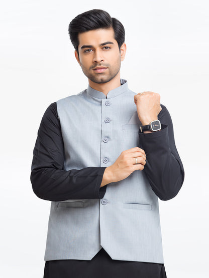 Edenrobe - Men's Steel Blue Waist Coat - EMTWCP24-35899