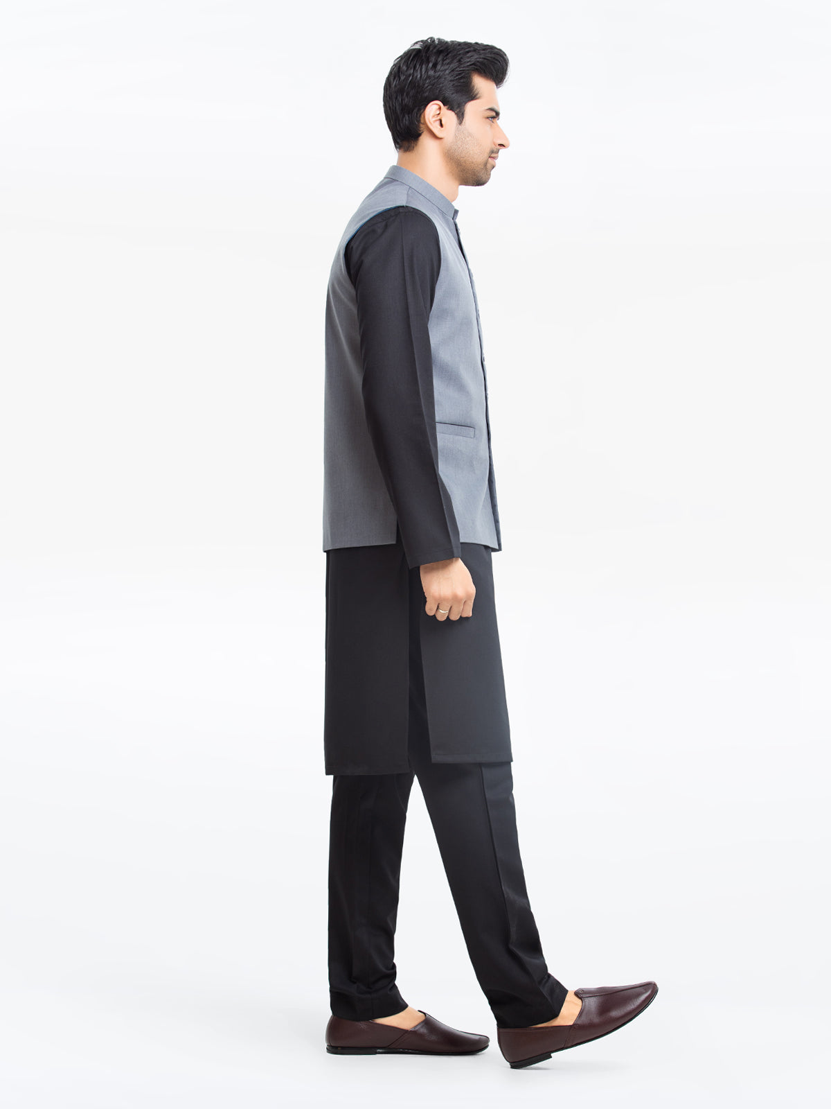 Edenrobe - Men's Slate Grey Waist Coat - EMTWCP24-35902