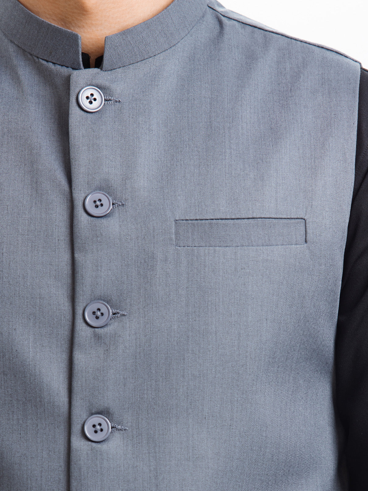 Edenrobe - Men's Slate Grey Waist Coat - EMTWCP24-35902