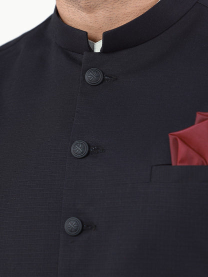 Edenrobe - Men's Black Waist Coat - EMTWC22-35814