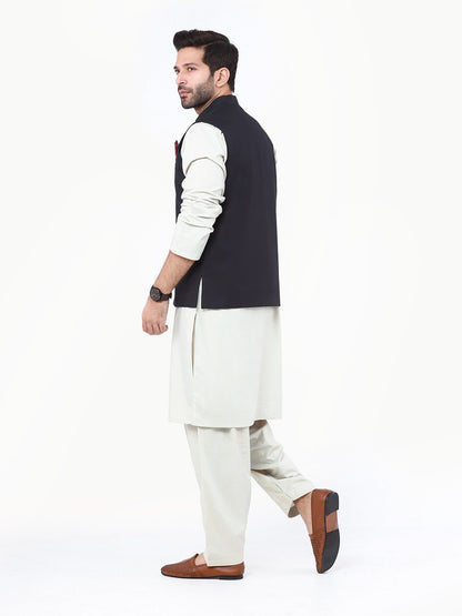 Edenrobe - Men's Black Waist Coat - EMTWC22-35814