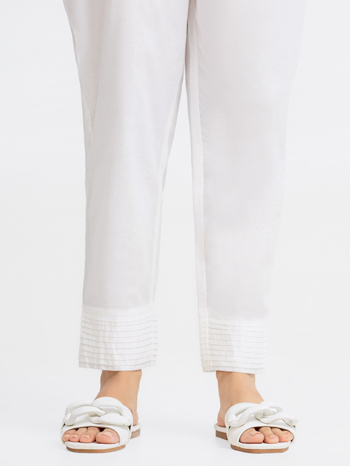 Edenrobe - Women's White Trouser - EWBS22-76323