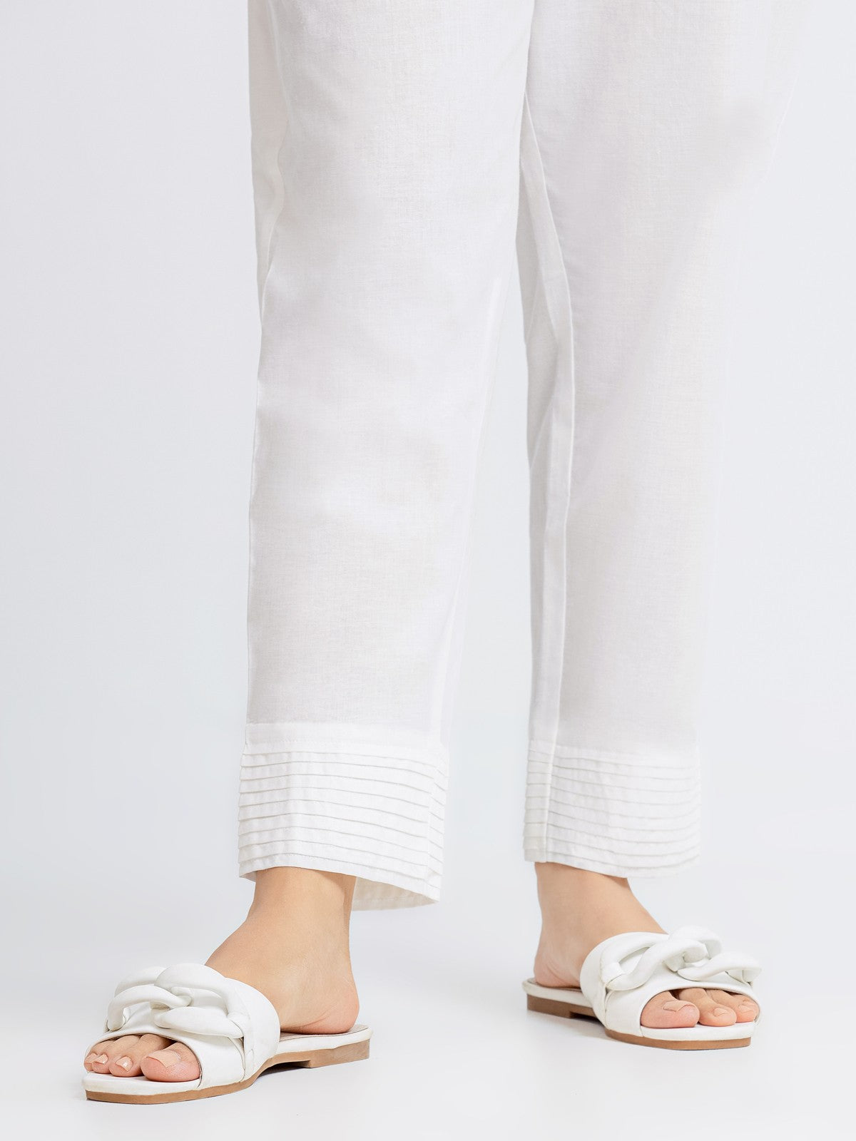 Edenrobe - Women's White Trouser - EWBS22-76323