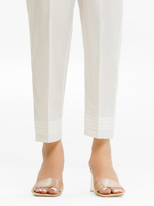 Edenrobe - Women's White Trouser - EWBS23-76564