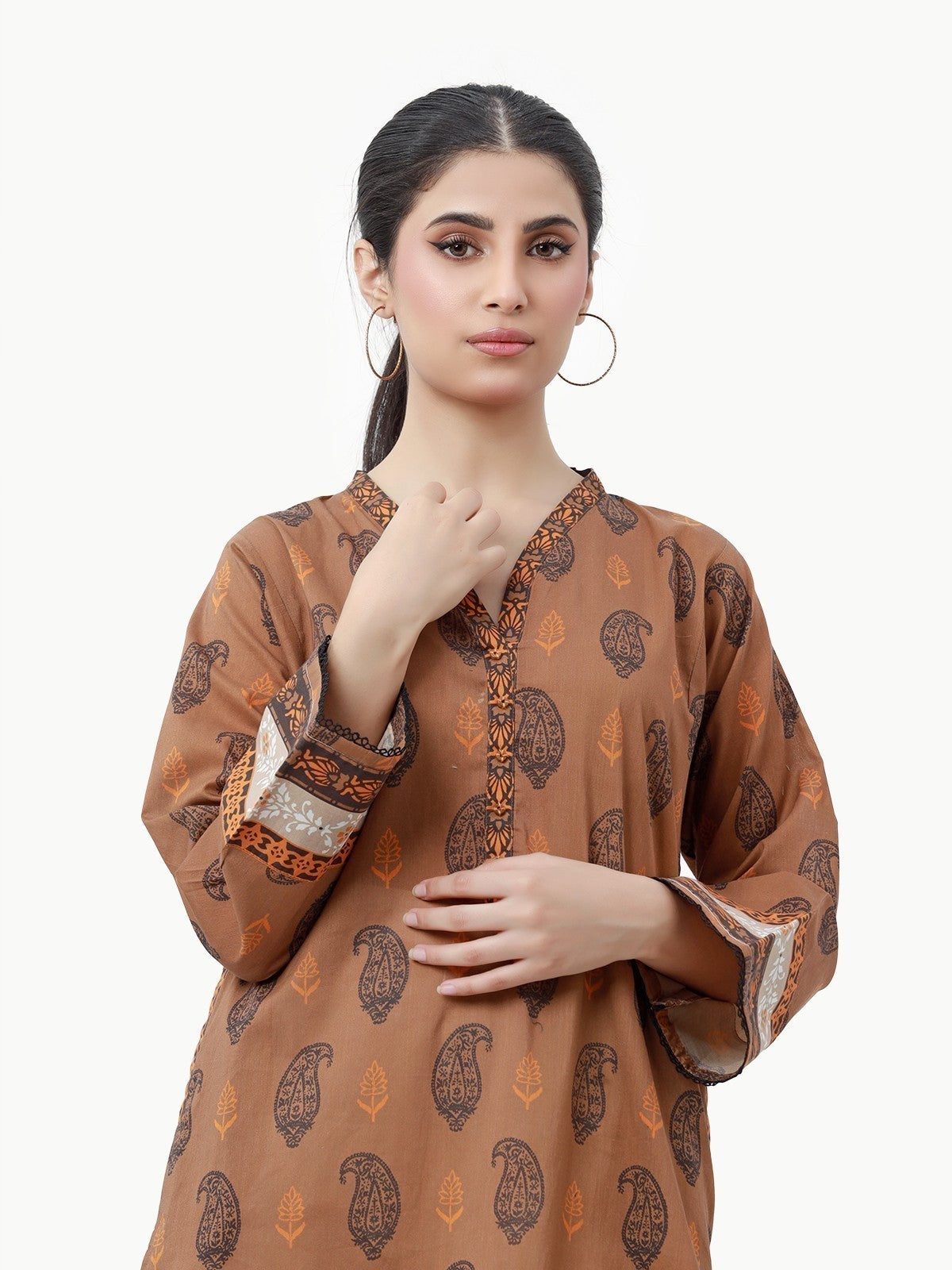 Edenrobe - Pret 1Pc Printed Cambric Shirt - EWTKA23-68483S