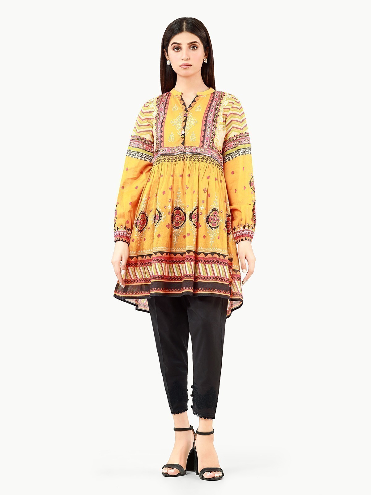 Edenrobe - Pret 1Pc Printed Cotton Jacquard Shirt - EWTK22-68153