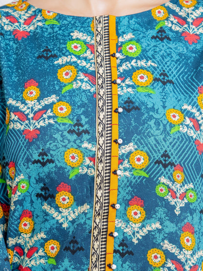 Edenrobe - Pret 1Pc Printed Khaddar Shirt - EWTKA22-68584