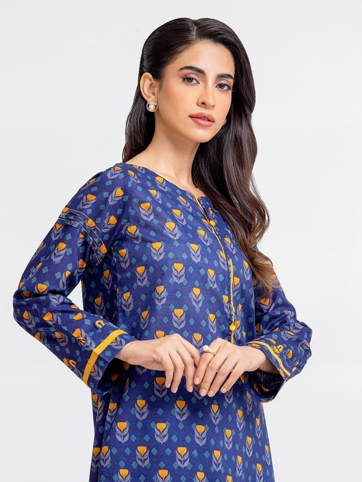 Edenrobe - Pret 2Pc Printed Cambric Shirt Trouser - EWTKA23-68457ST