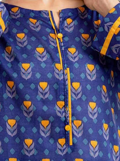 Edenrobe - Pret 2Pc Printed Cambric Shirt Trouser - EWTKA23-68457ST