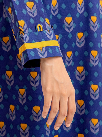 Edenrobe - Pret 2Pc Printed Cambric Shirt Trouser - EWTKA23-68457ST