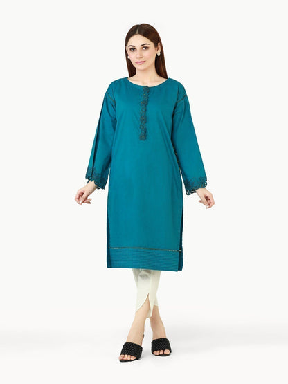 Edenrobe - Pret 1Pc Embroidered Cambric Shirt - EWTKE22-68130
