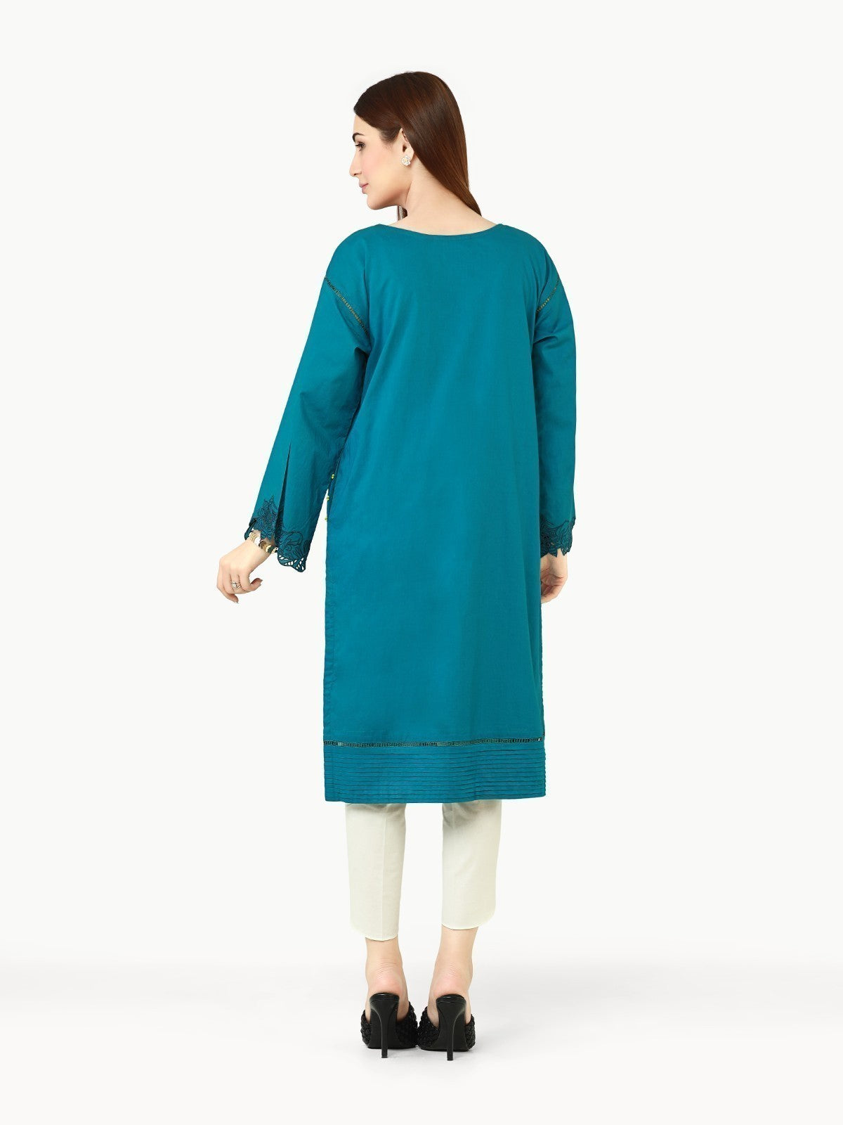 Edenrobe - Pret 1Pc Embroidered Cambric Shirt - EWTKE22-68130