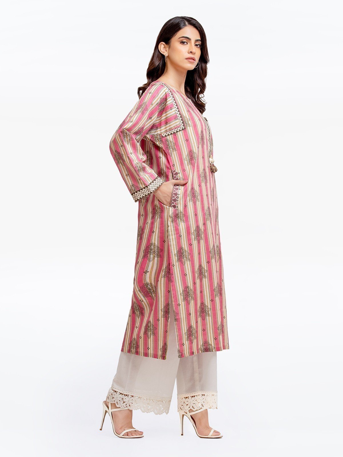 Edenrobe - Pret 1Pc Embroidered Khaddar Shirt - EWTKE22-68572
