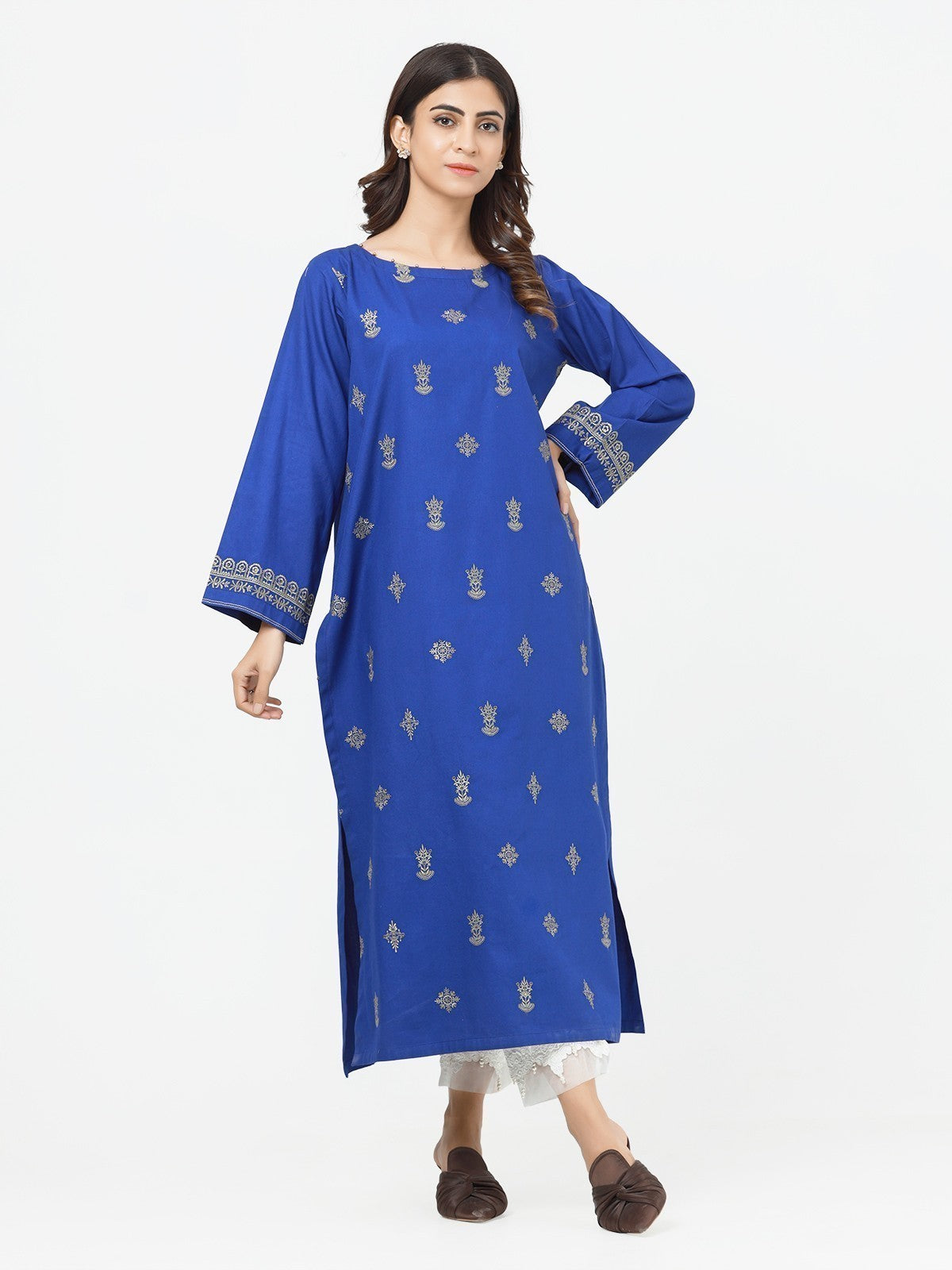 Edenrobe - Pret 1Pc Embroidered Khaddar Shirt - EWTKE22-68667