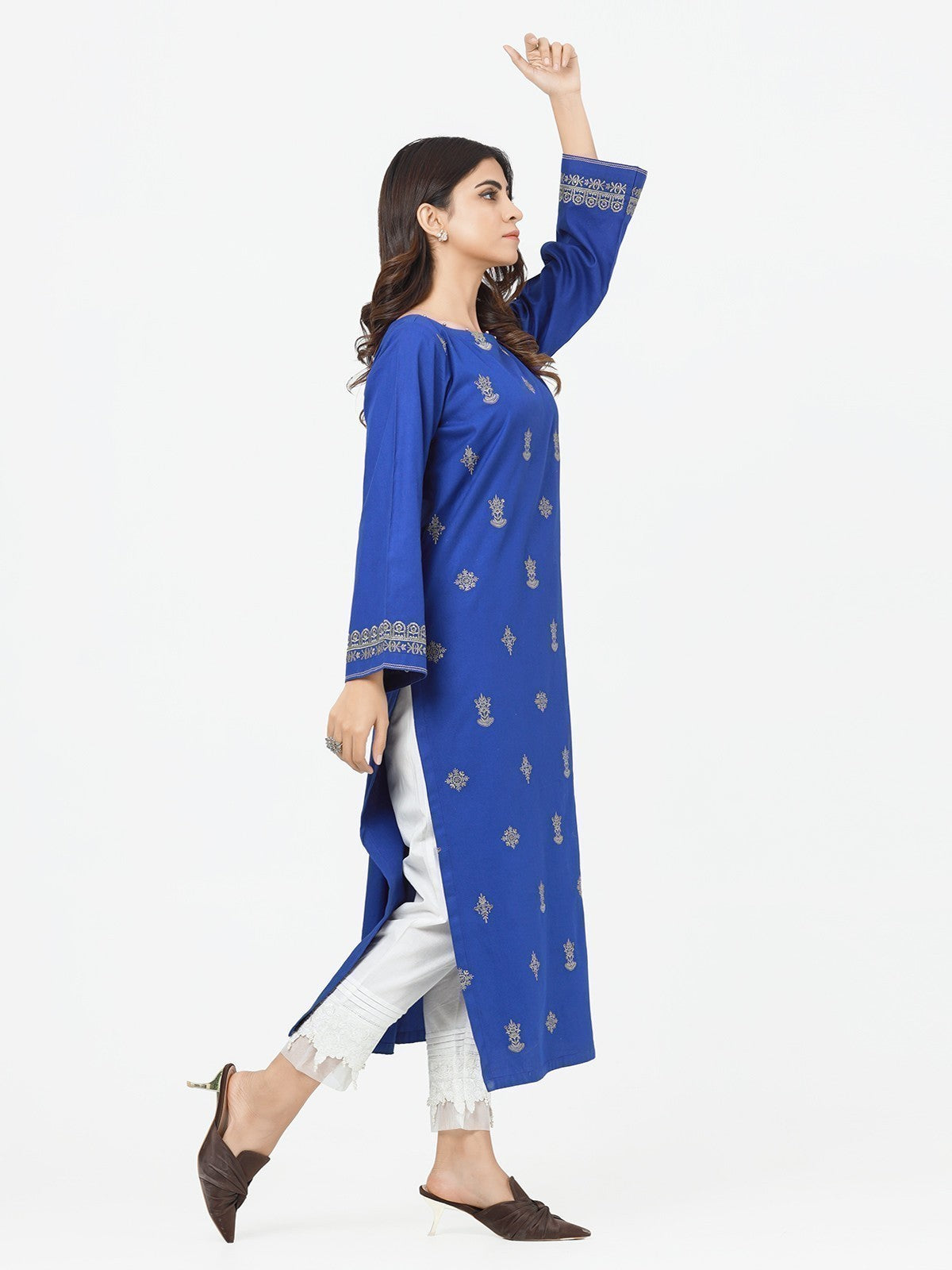 Edenrobe - Pret 1Pc Embroidered Khaddar Shirt - EWTKE22-68667
