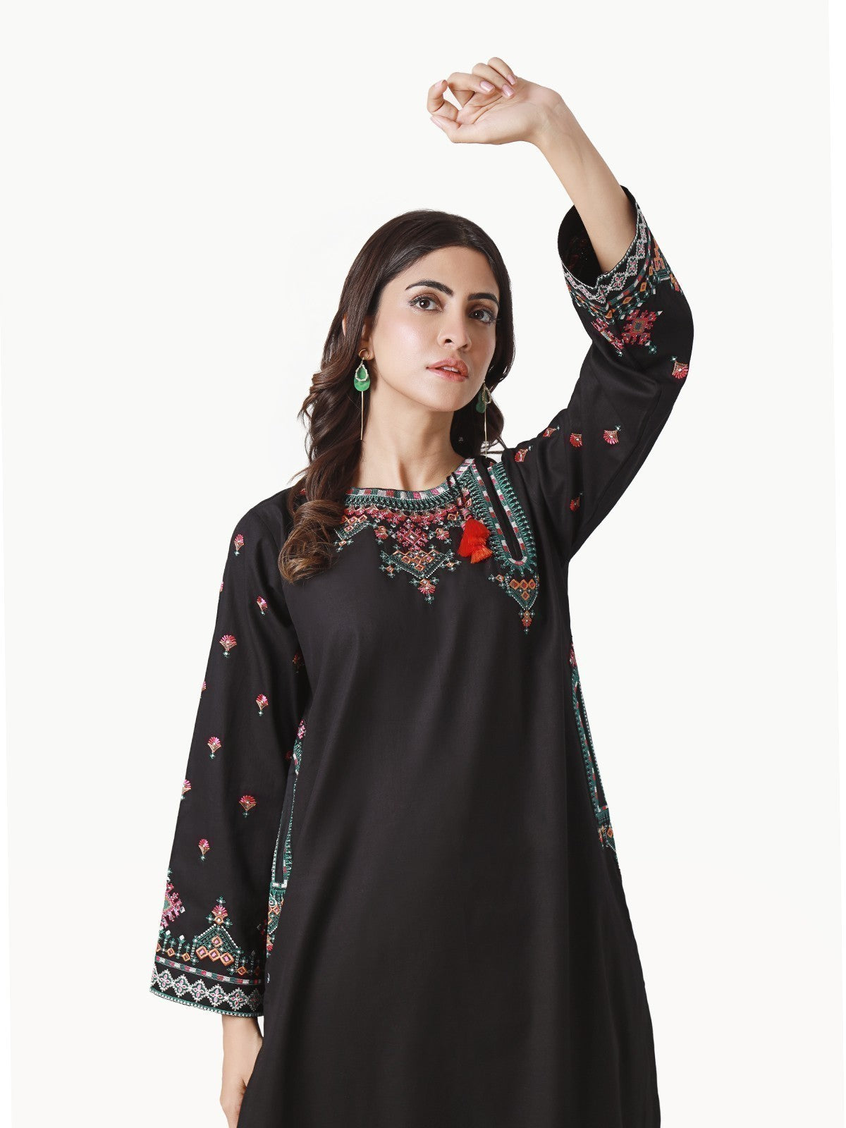 Edenrobe - Pret 1Pc Embroidered Khaddar Shirt - EWTKE22-68690