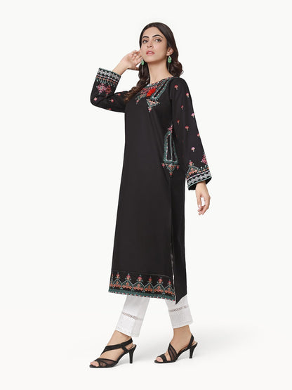 Edenrobe - Pret 1Pc Embroidered Khaddar Shirt - EWTKE22-68690