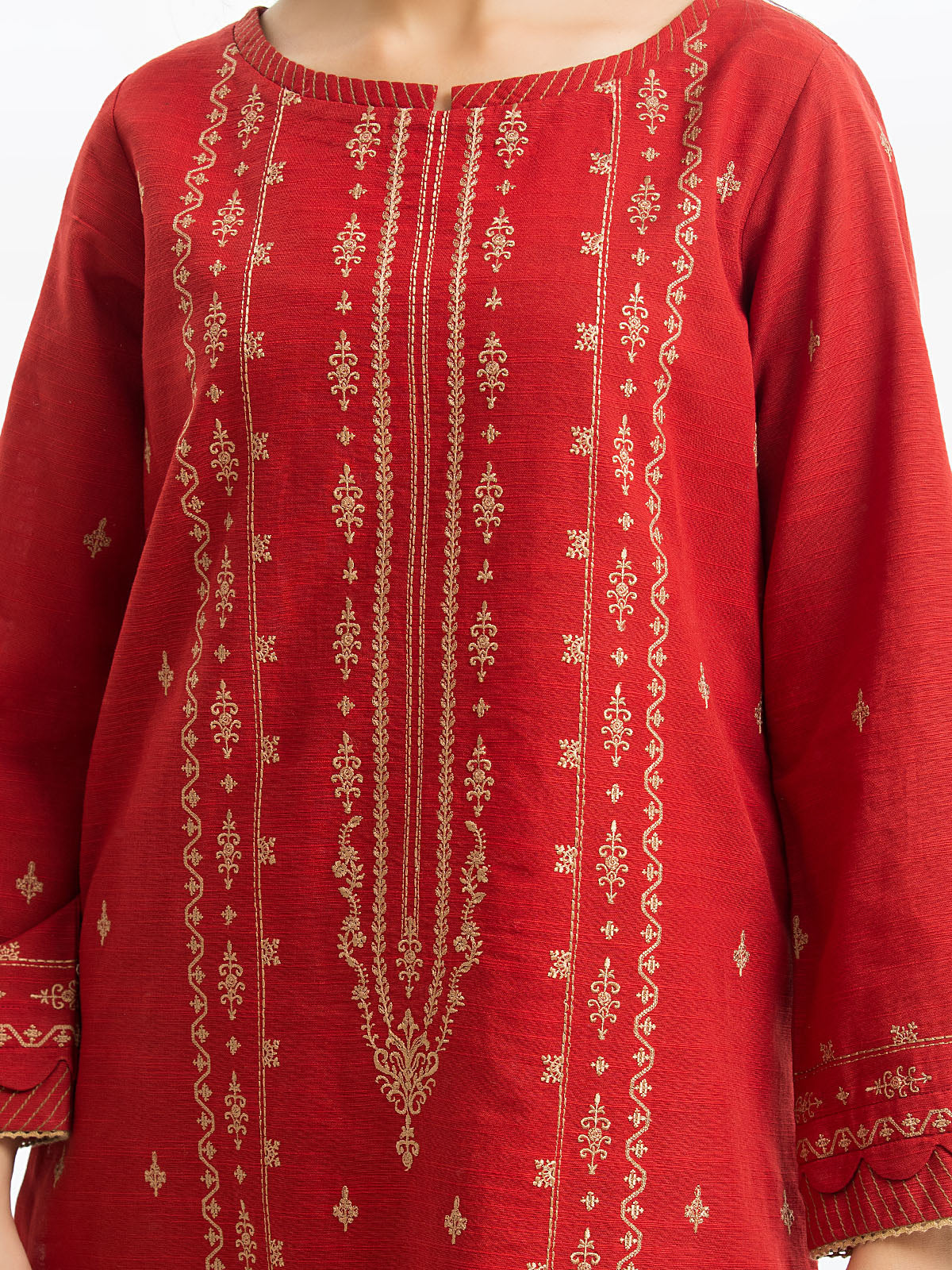 Edenrobe - Pret 3Pc Embroidered Khaddar - EWTKE23-68708-3P