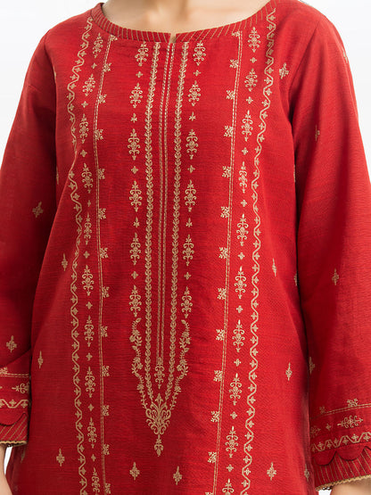 Edenrobe - Pret 3Pc Embroidered Khaddar - EWTKE23-68708-3P