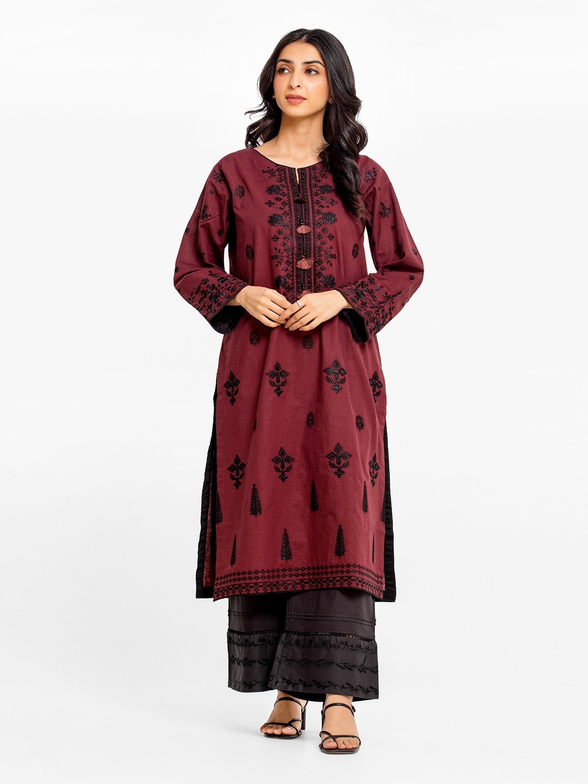 Edenrobe - Pret 1Pc Embroidered Khaddar Shirt - EWTKE23-68710S