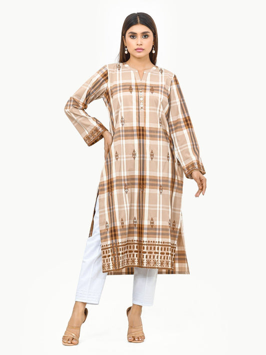 Edenrobe - Pret 1Pc Embroidered Cotton Shirt - EWTKE23-69189