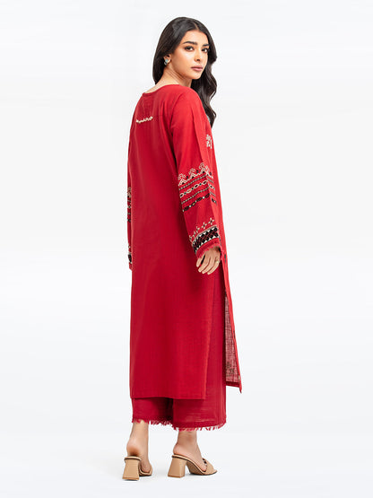 Edenrobe - Pret 2Pc Embroidered Khaddar Shirt Trouser - EWTKE23-69411ST