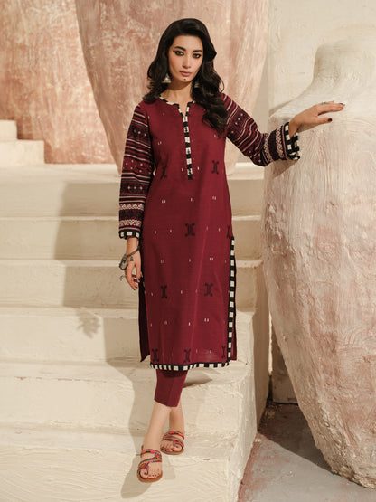 Edenrobe - Pret 2Pc Embroidered Khaddar Shirt Trouser - EWTKE23-69415ST