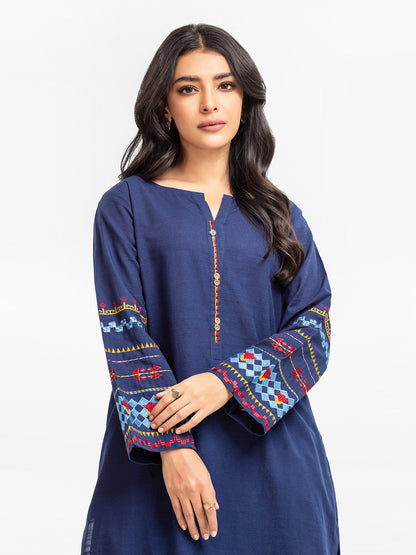 Edenrobe - Pret 2Pc Embroidered Khaddar Shirt Trouser - EWTKE23-69420ST