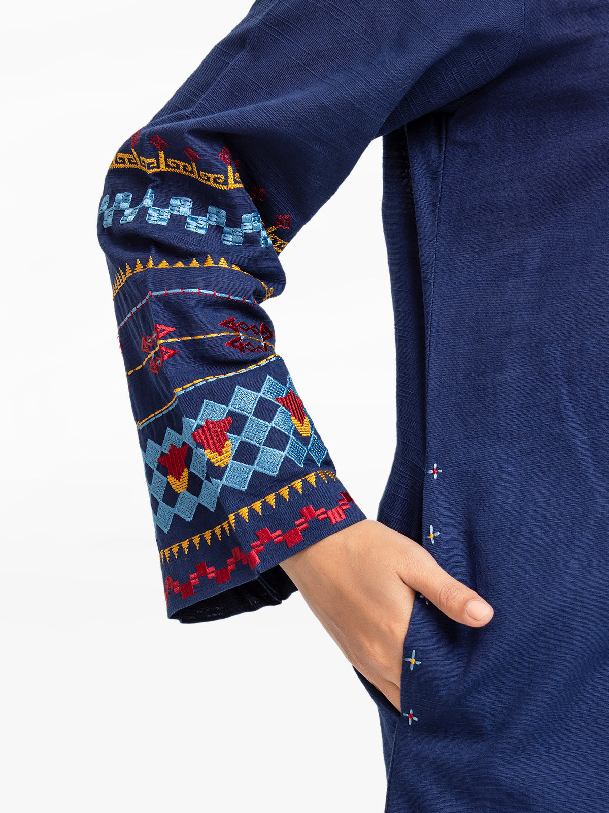 Edenrobe - Pret 2Pc Embroidered Khaddar Shirt Trouser - EWTKE23-69420ST