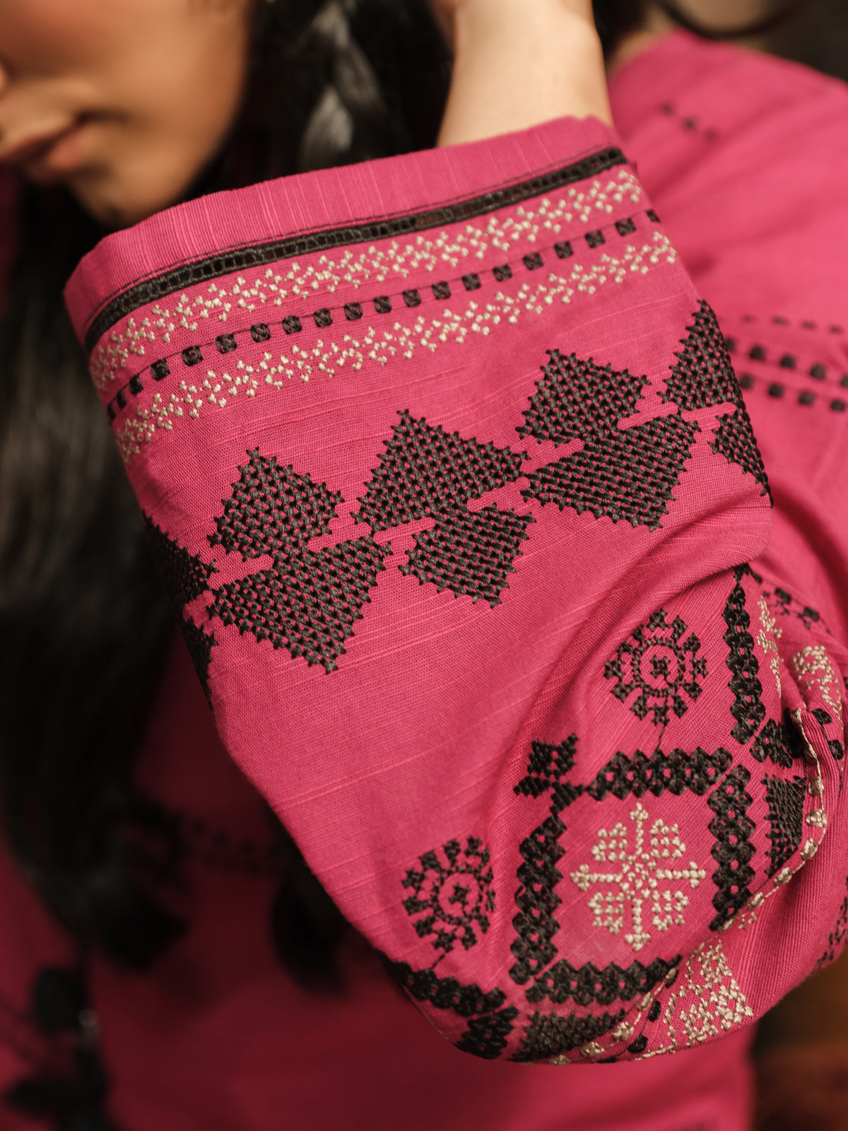 Edenrobe - Pret 2Pc Embroidered Khaddar Shirt Trouser - EWTKE23-69499ST