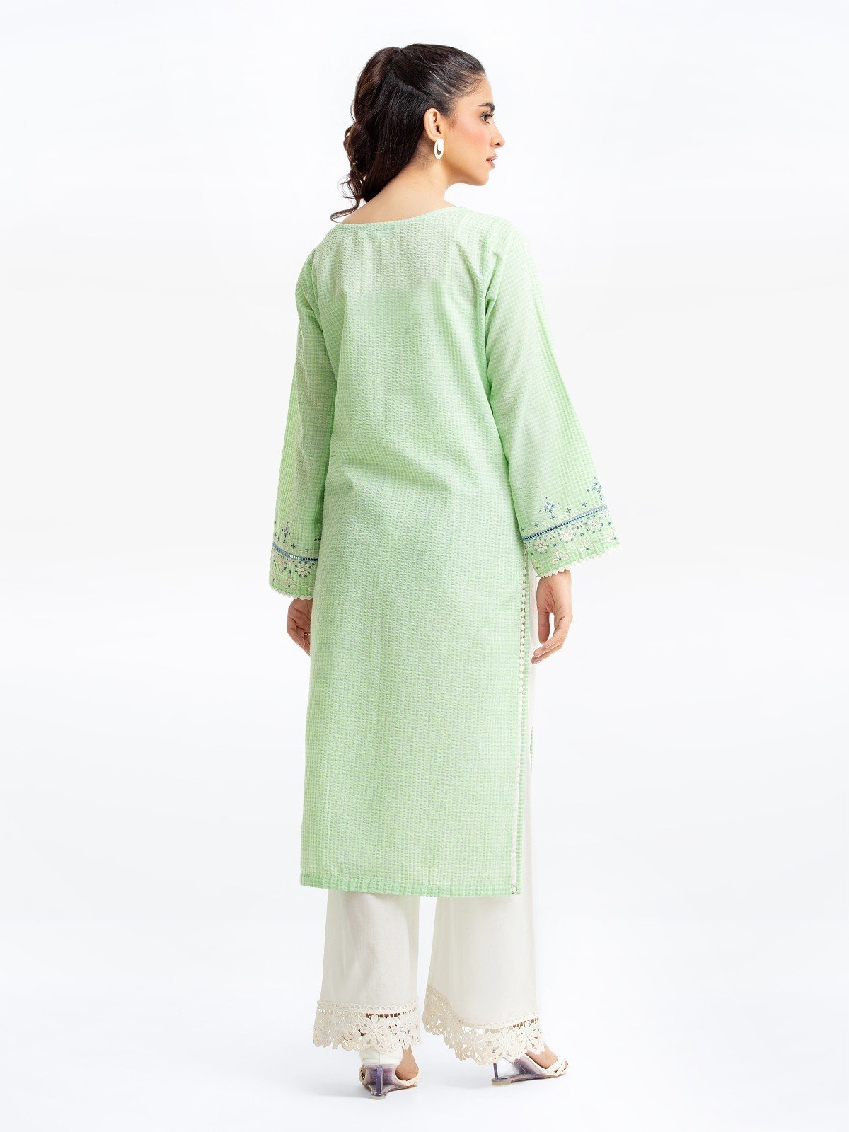 Edenrobe - Pret 1Pc Embroidered Dobby Shirt - EWTKE23-69504S