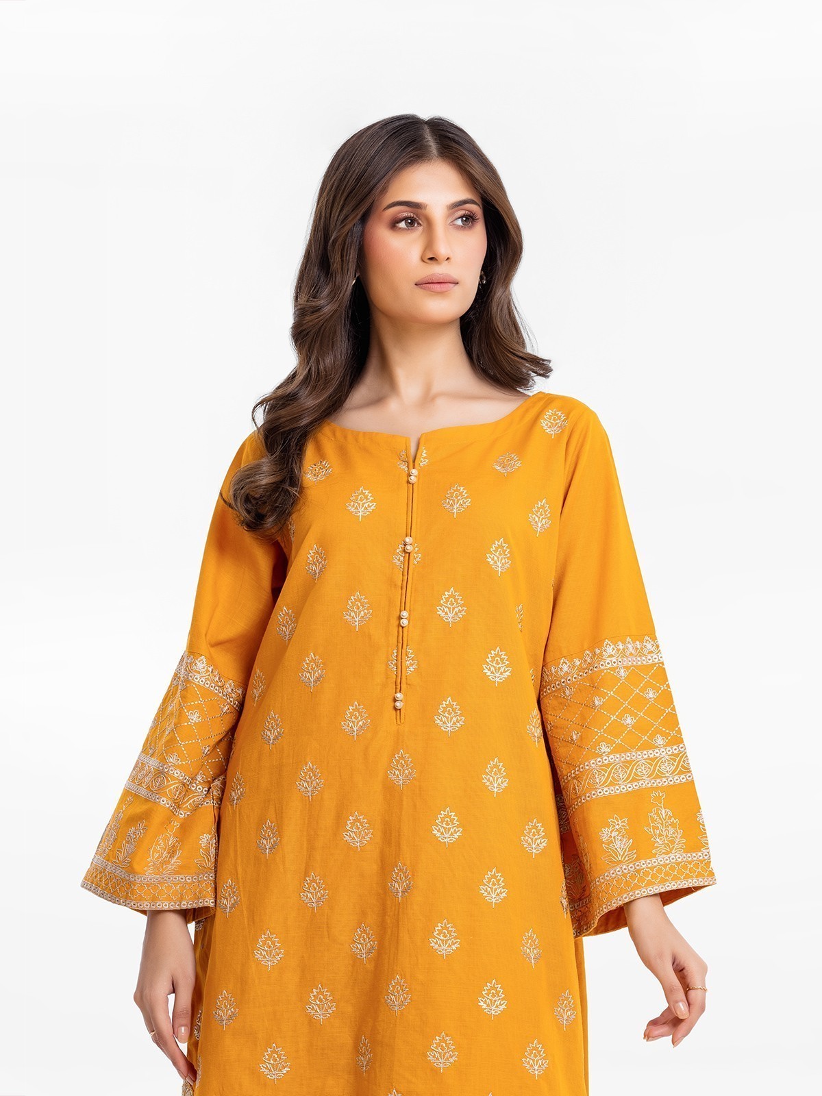 Edenrobe - Pret 2Pc Embroidered Khaddar Shirt Trouser - EWTKE23-69516ST
