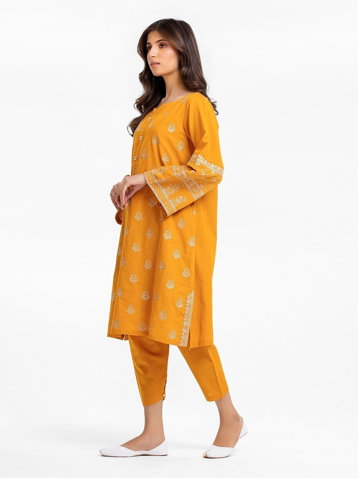 Edenrobe - Pret 2Pc Embroidered Khaddar Shirt Trouser - EWTKE23-69516ST