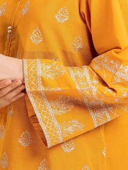 Edenrobe - Pret 2Pc Embroidered Khaddar Shirt Trouser - EWTKE23-69516ST