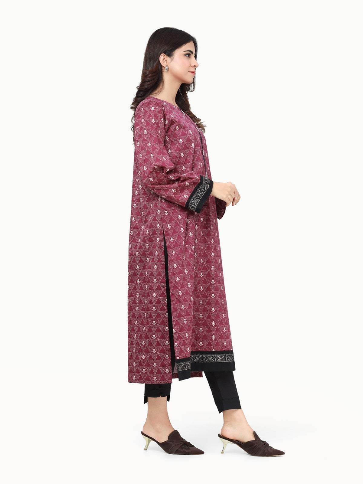 Edenrobe - Pret 1Pc Printed Khaddar Shirt - EWTKP22-68569