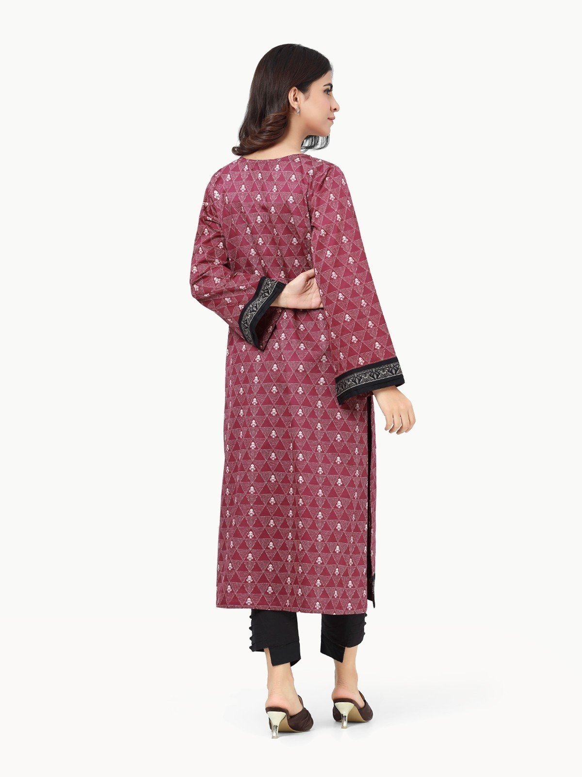 Edenrobe - Pret 1Pc Printed Khaddar Shirt - EWTKP22-68569