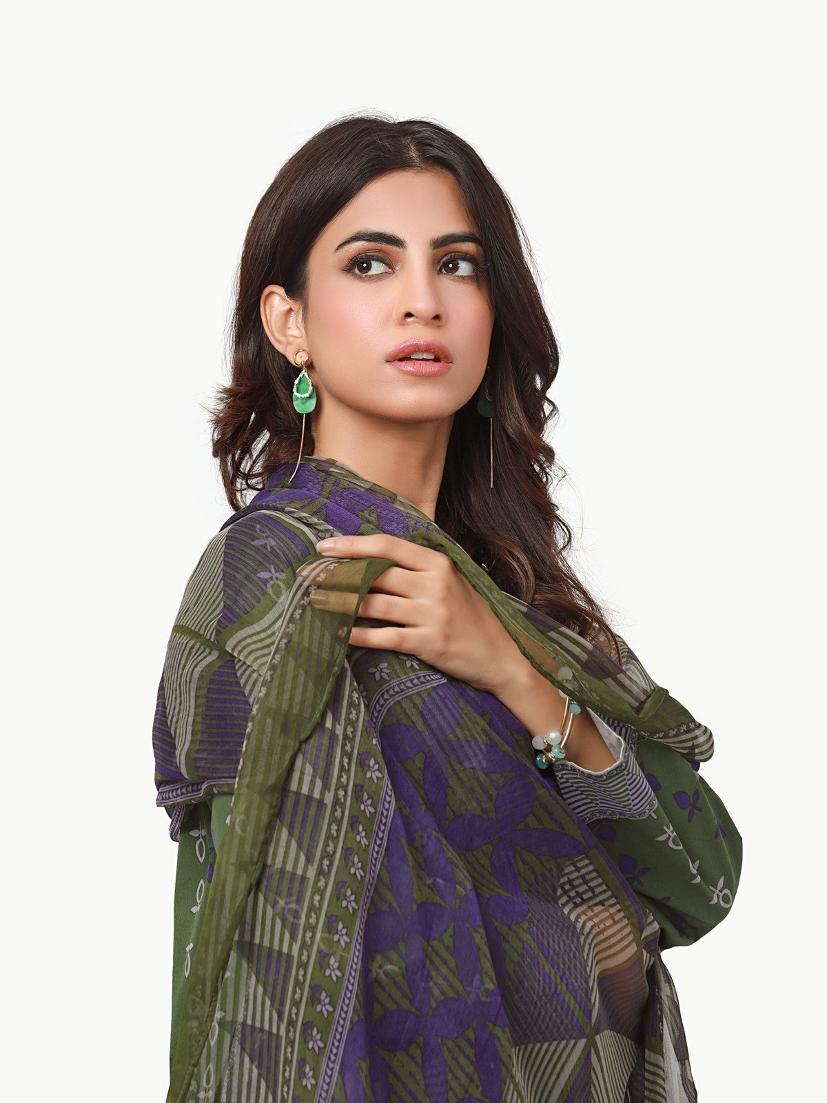 Edenrobe - Pret 3Pc Printed Khaddar Suit - EWTKP22-68647