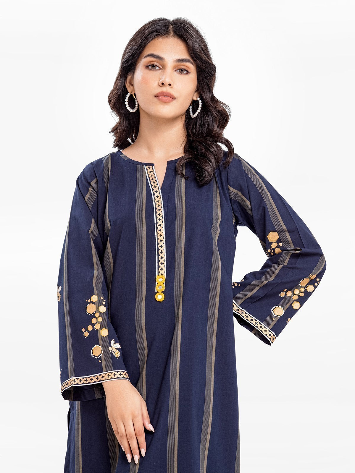 Edenrobe - Pret 1Pc Printed Viscose Shirt - EWTKP22-69215S