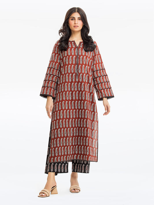 Edenrobe - Pret 2Pc Printed Cambric Shirt Trouser - EWTKP23-69395ST