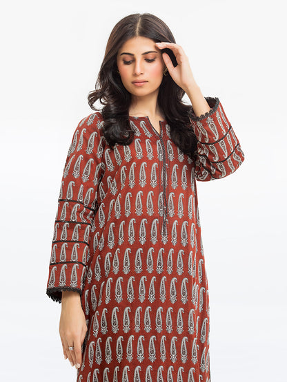 Edenrobe - Pret 2Pc Printed Cambric Shirt Trouser - EWTKP23-69395ST