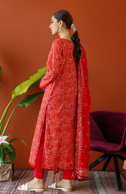 Orient - Stitched 3 Piece Printed Cambric Shirt , Cambric Pant and Lawn Dupatta