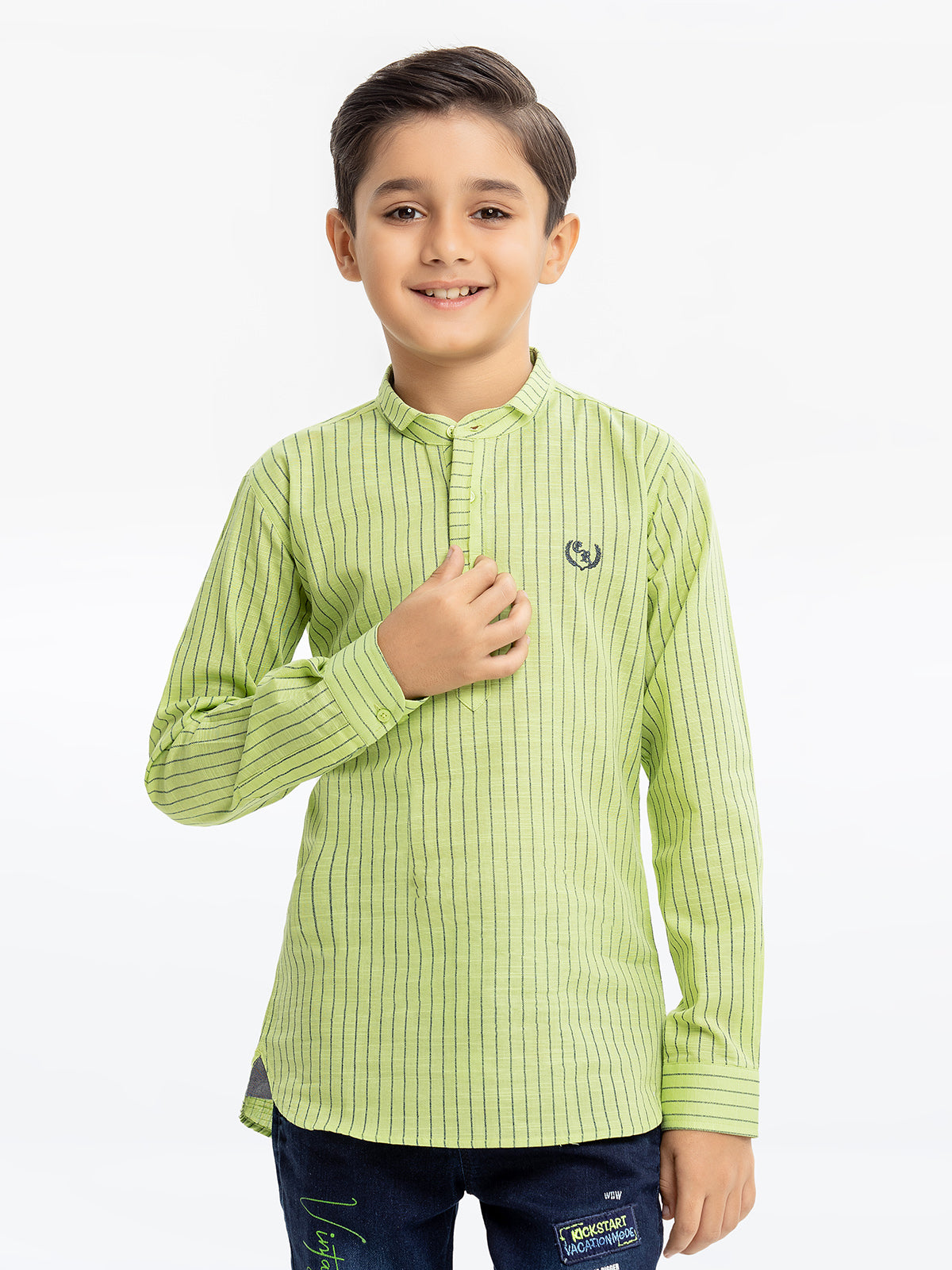 Edenrobe - Boy's Green Shirt - EBTS23-27510