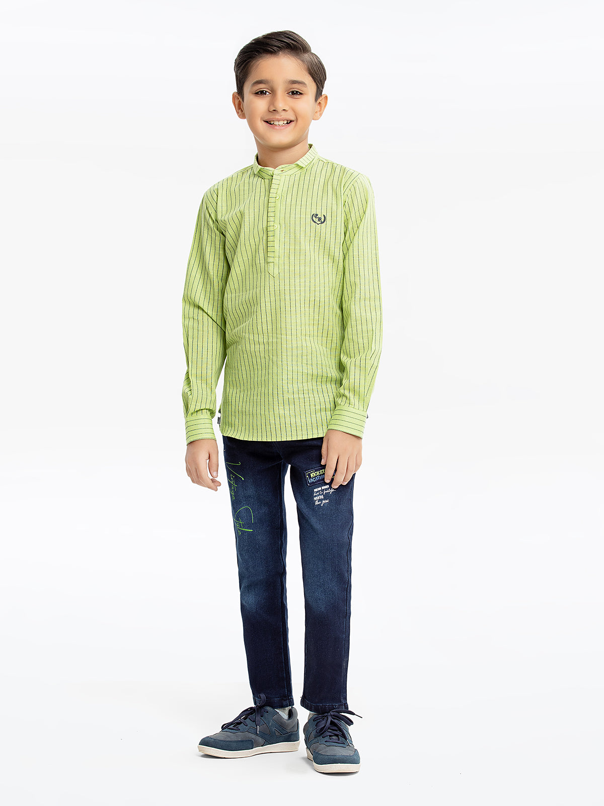Edenrobe - Boy's Green Shirt - EBTS23-27510