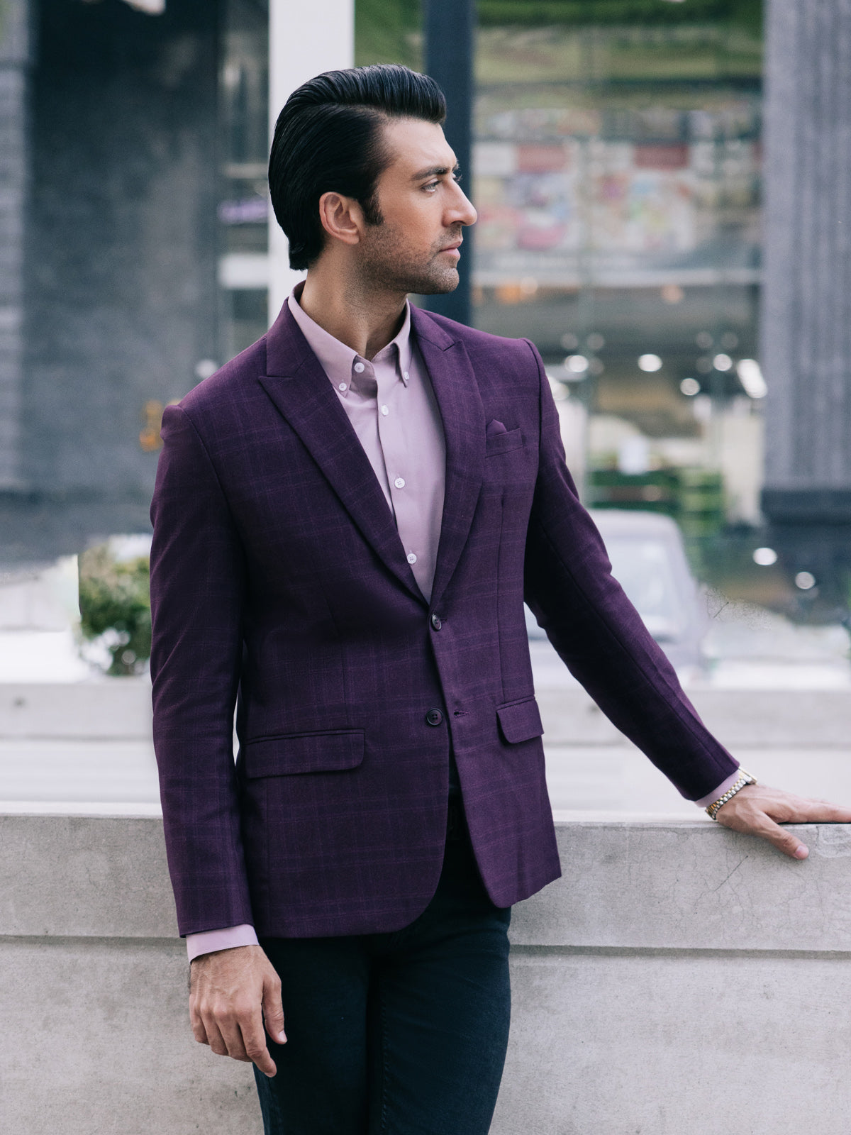 Edenrobe - Men's Light Maroon Blazer - EMTB22-6832