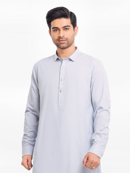 Edenrobe - Men's Ice Blue Kurta Shalwar - EMTKST24-99424